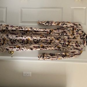 Floral midi long sleeve dress